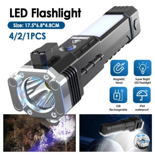 Jual Senter LED Torch lampu Emergency Maghnet 4 Mode 007-3W / EMERGENCY ...