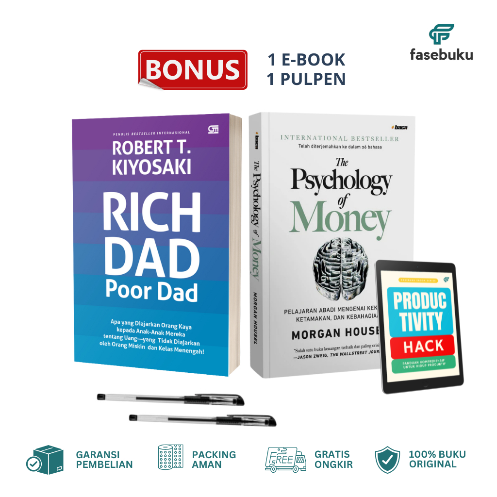 Jual PAKET HEMAT - Rich Dad Poor Dad + The Psychology of Money | Shopee ...