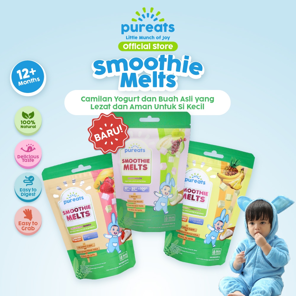 Jual Pureats Smoothie Melts - Snack Yogurt Lumer di Mulut Rasa Buah ...