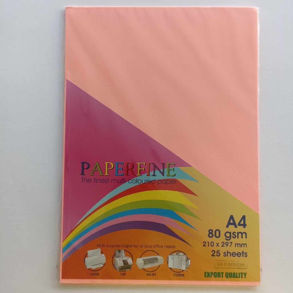 Jual Paperfine A4 342 Cyber Pink | Kertas A4 Warna Cyber Pink | Hvs A4 ...