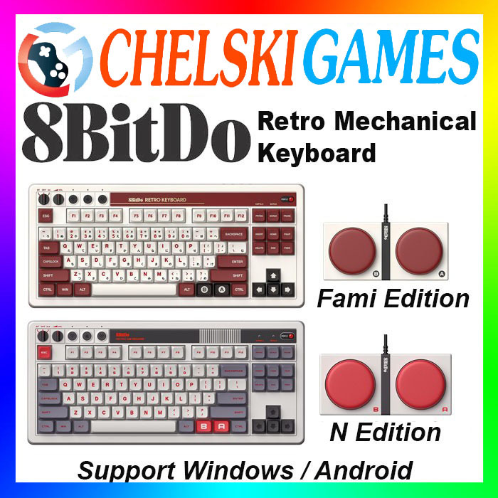 Jual 8Bitdo Retro Mechanical Keyboard Wireless Portable for Windows ...