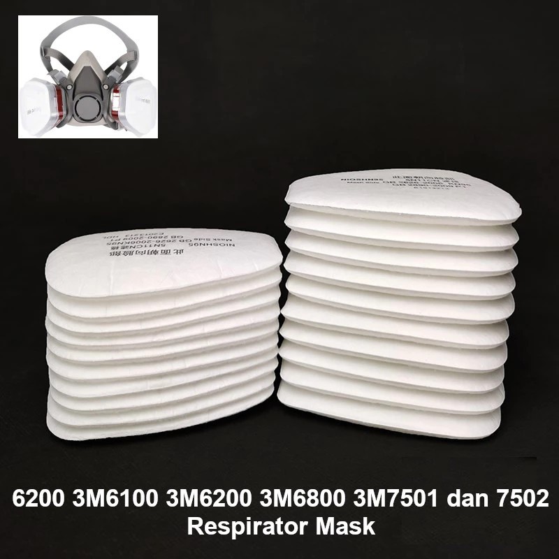 Confezione Da 60 Filtri In Cotone 3M, Filtro Per Maschera Facciale Completa Filtro A Inserto Cn 5n11 Filtro In Cotone Per Filtri 6000 6200 6800 7501 7502 Ff402 Bianco 85321544 - Foto 3