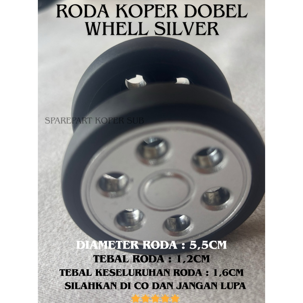 Jual Roda Double Koper Rimowa,Silver 5,5CM Premium | Shopee Indonesia