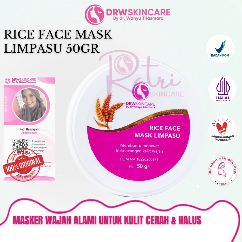 Jual Drwskincare |Rice Face Mask Limpasu 50gr | Shopee Indonesia