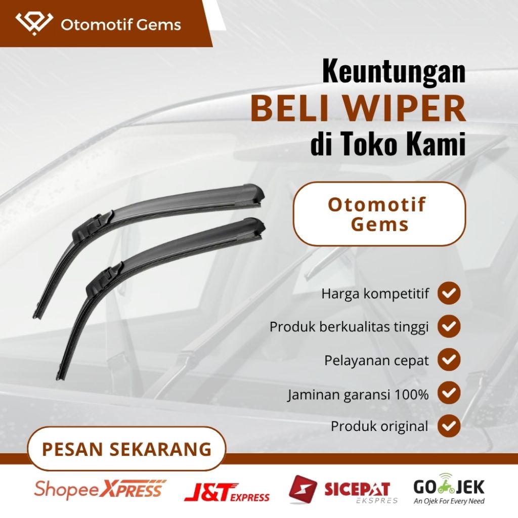 Jual Wiper Frameless Mobil Karimun Wagon R Halus Anti Suara Sepasang ...