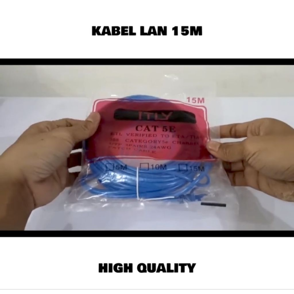 Jual Kabel LAN RJ 45 Cat E5 15 Meter | Shopee Indonesia