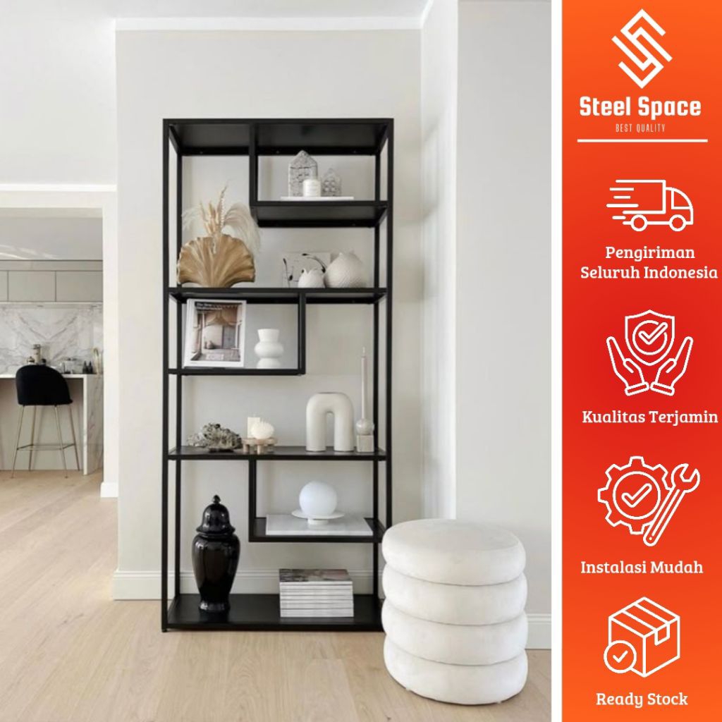 Jual rak partisi hias ruangan / rak serbaguna/ rak estetik / rak sekat ...