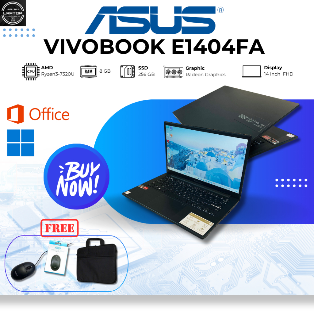 Jual LAPTOP BERGARANSI RESMI ASUS VIVOBOOK GO14 | Shopee Indonesia