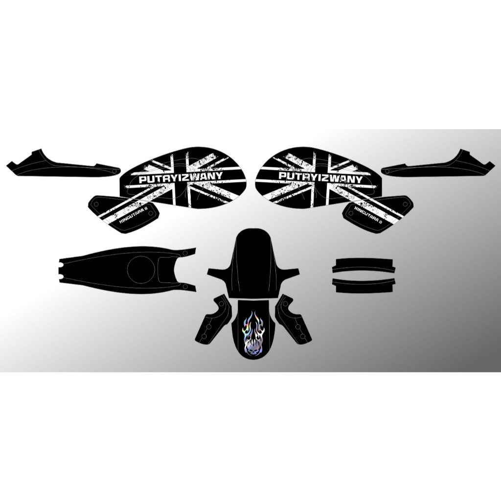 Jual Decal Xsr Stiker XSR Full Body MOTIF API SILVER Dekal sticker ...