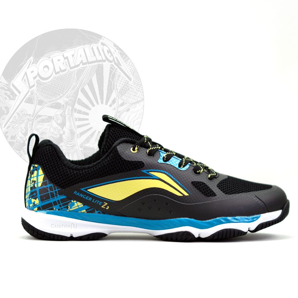Jual Sepatu Badminton LiNing / Li-Ning AYTU035 Ranger Lite Z3 Black ...