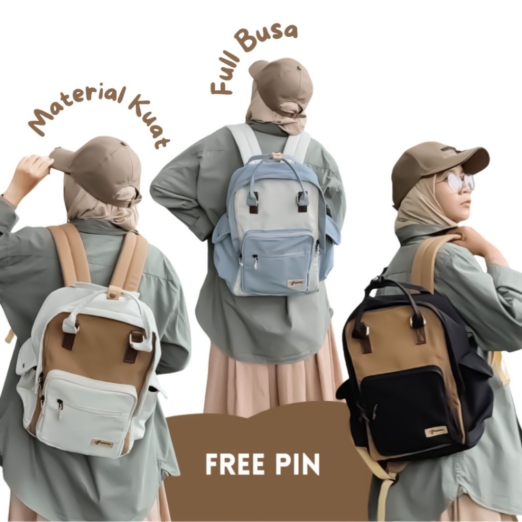 Jual Ransel laptop Sekolah Kuliah Kerja Backpack Anti Air by Itsminime ...