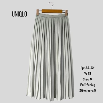 (V F) Rok Plisket Polos Tutu Brokat Rajut Knit Motif Premium Two Tone A Line