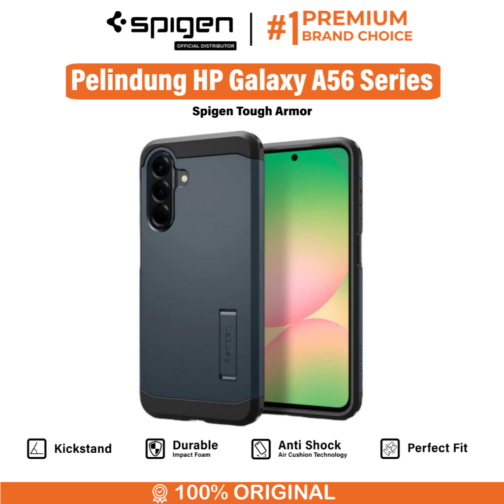 Case Samsung Galaxy A56 Spigen Tough Armor Anti Shock Crack Kickstand Casing