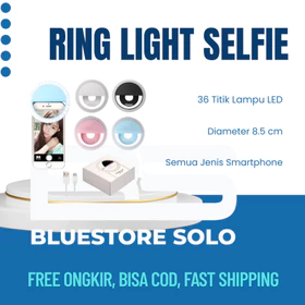 Ring Light Selfie LED Lampu Selfie LED Bisa Flashlight Kamera Flash Kamera