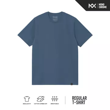 Monochrome Kaos Polos Regular Fit Pria Combed 24s Hollow Series