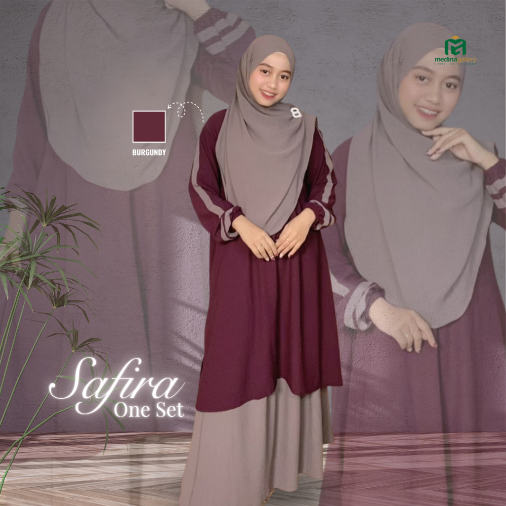 Jual Safira One Set Rok Tunik Melayu Busui Free Hijab Koleksi Lebaran ...