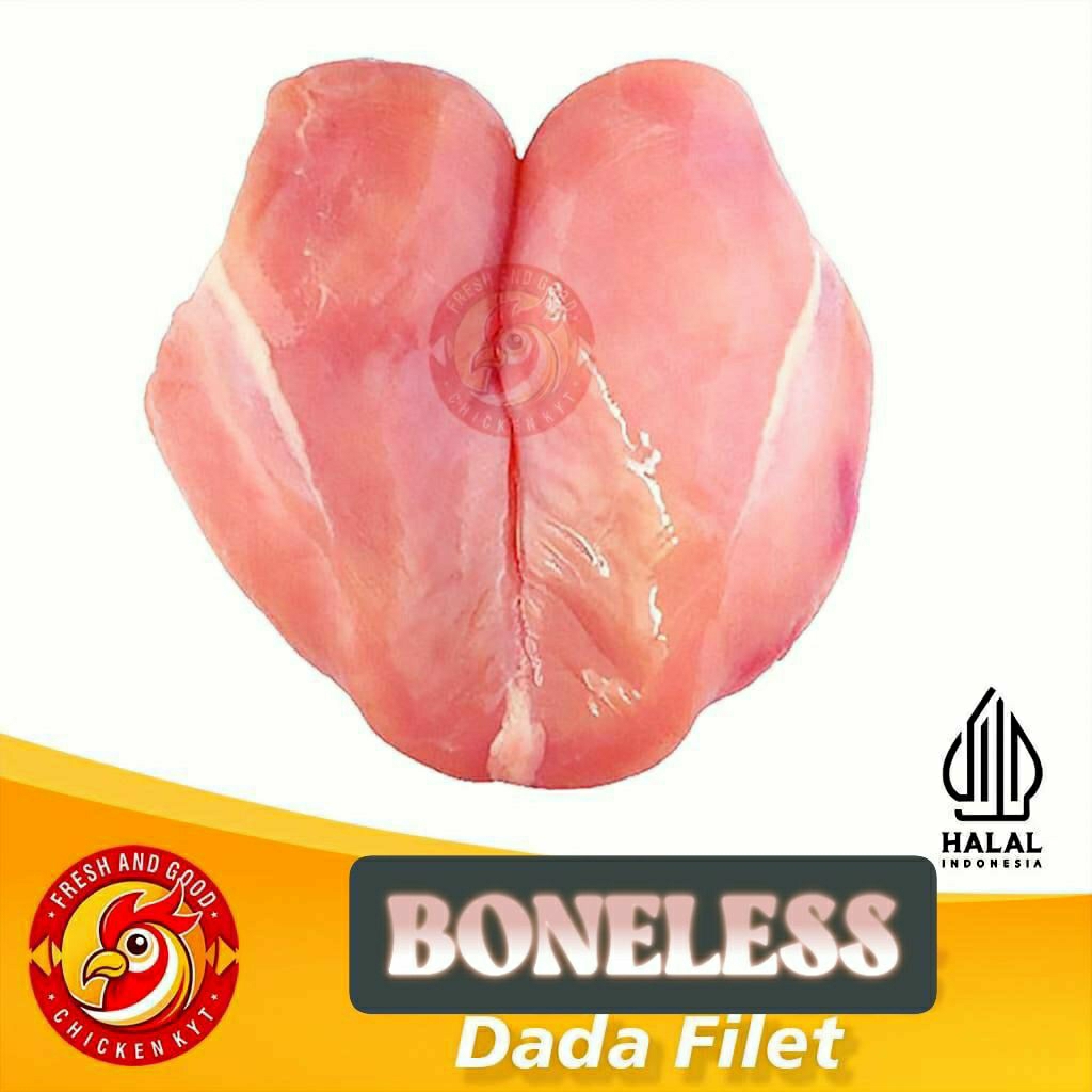 Jual Daging Ayam Boneless Dada Fillet (Tanpa Kulit) 1 Kg / Boneless ...