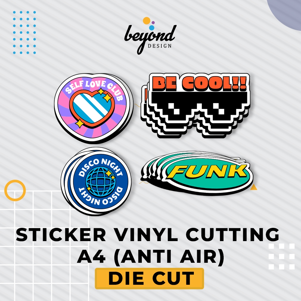 Jual Sticker Vinyl Cutting A4 Die Cut | Cetak Stiker Vinyl Anti Air ...