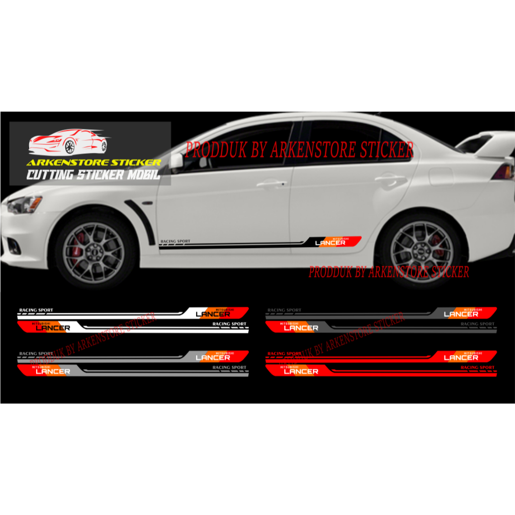 Jual Stiker mobil Mitsubishi Lancer cutting stiker sticker mobil Lancer ...