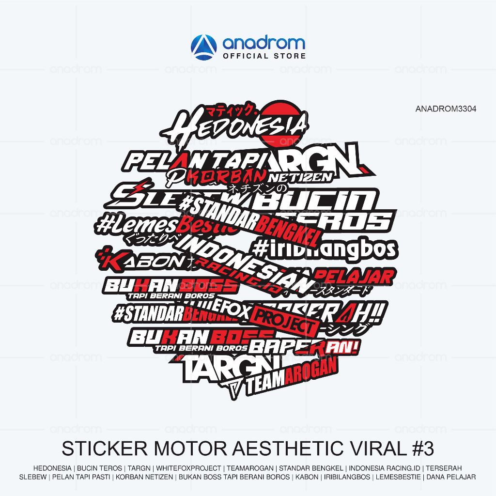 Jual Stiker Motor Viral #03 | HEDONESIA | BucinTeros | TARGN ...