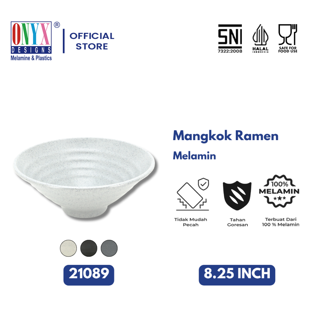 Jual Onyx, Mangkok Ramen Besar 8.25 inch: Melamin, Aman untuk Makanan ...