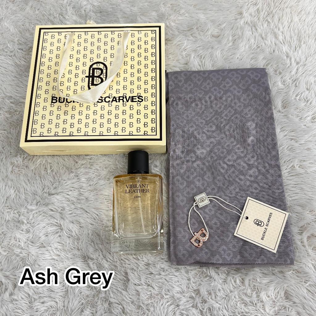 Buckle Scarves Box By Azara Hijab Segi Empat Monogram Embos Original Terbaru Free Box