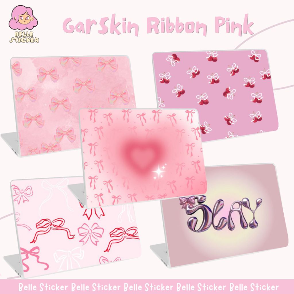 Jual Garskin Stiker Laptop Ribbon Coquette Pink Cover Protector Skin ...