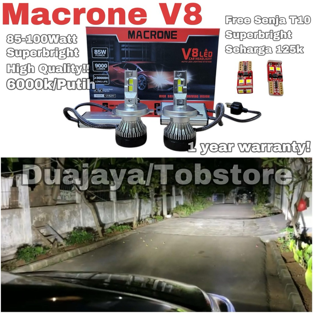 Jual Lampu Led Headlamp Headlight Livina Macrone V8 6000K Putih Premium ...