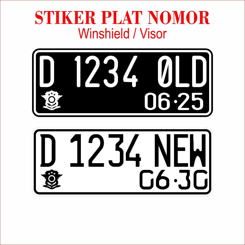 Jual Cutting STIKER PLAT NOMOR Motor untuk WINDSHIELD VISOR MOTOR N MAX ...