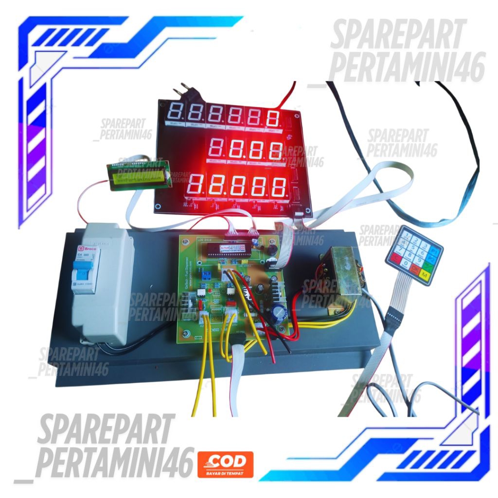 Jual Set Modul Cpu Plat Papan Cpu Pom Mini Digital Pertamini Display 7 ...