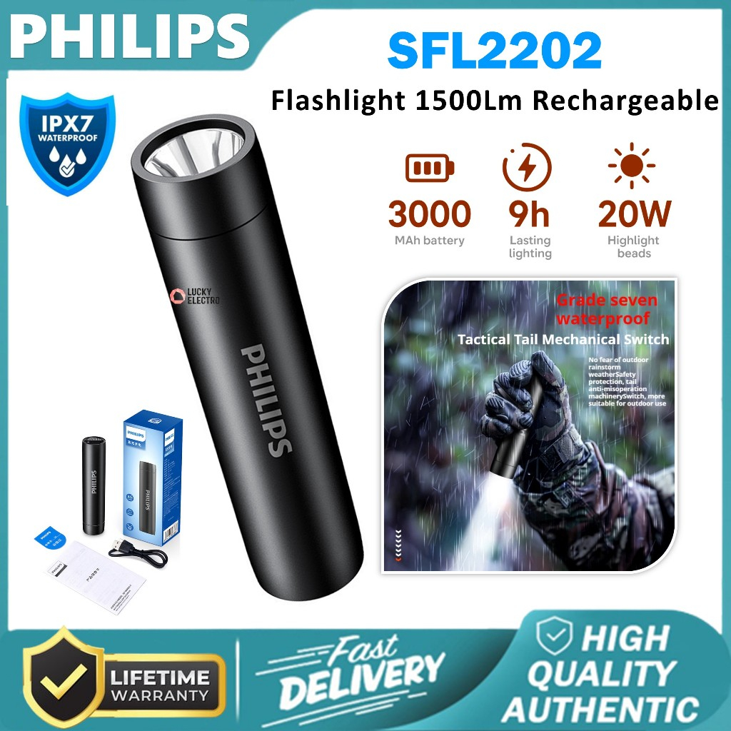 Jual PHILIPS SFL 2202 Senter LED Long Range Mini Flashlight ...