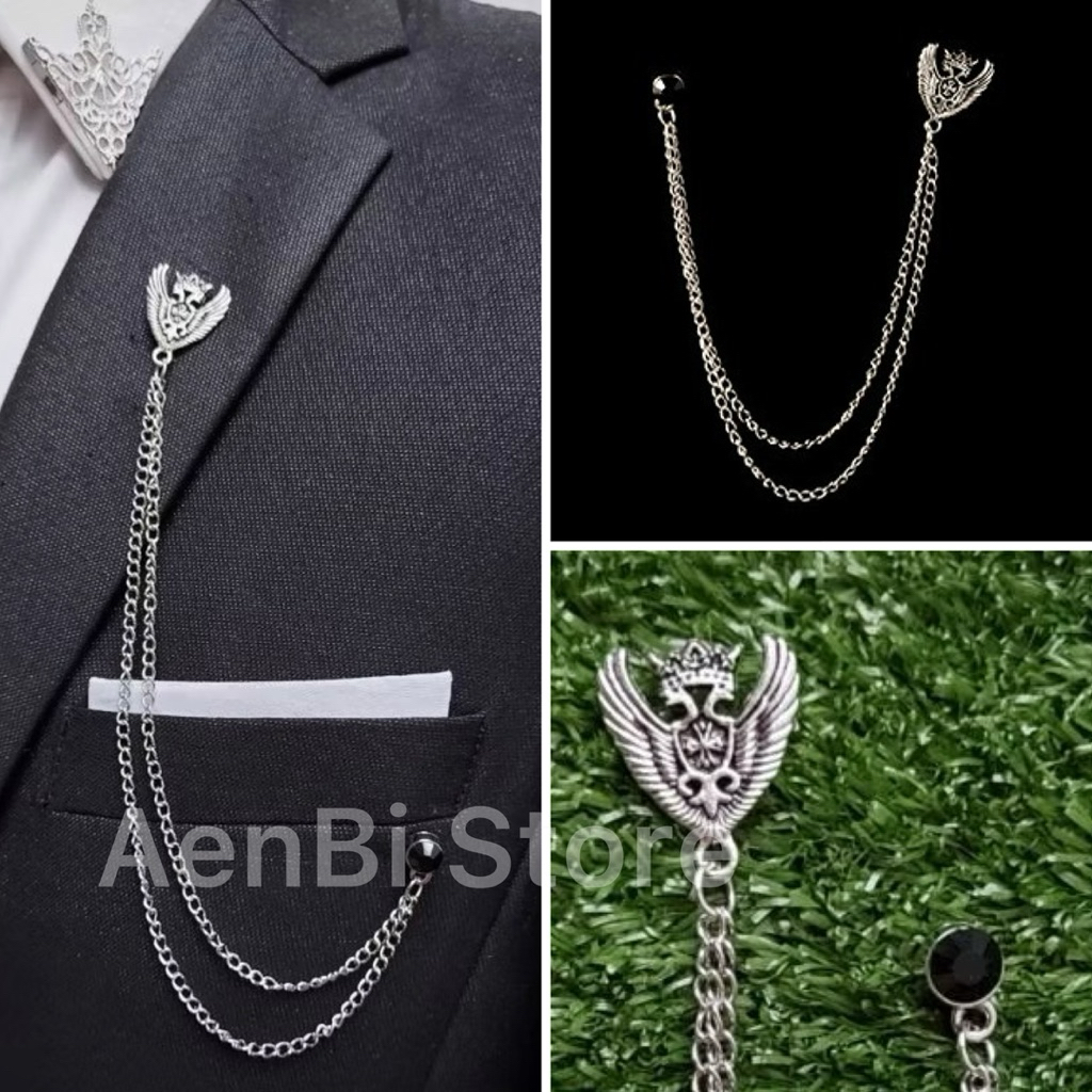Jual Lapel pin rantai/bros rantai jas - king black diamond | Shopee ...