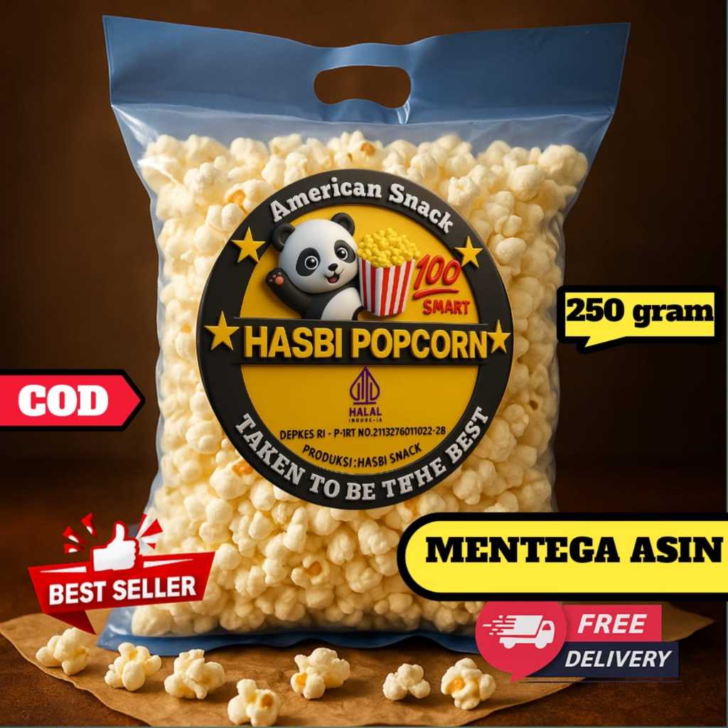 Jual [ free snack ] POPCORN varian rasa 500G - makanan manis crispy ...