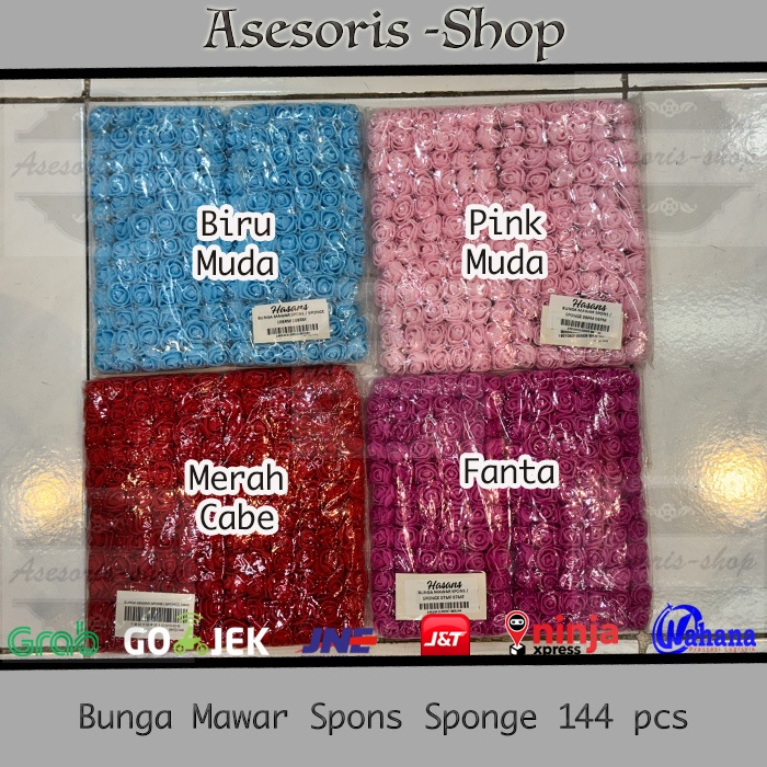 Jual Bunga Mawar Spons | Bunga Mawar Sponge | Bunga Mawar Sponge 2x2 cm ...