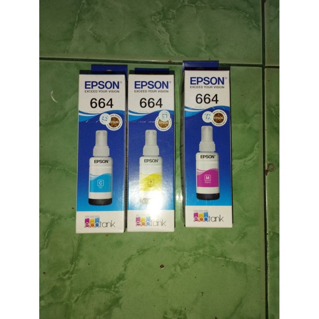 Jual TINTA EPSON 664 ORI 3 WARNA | Shopee Indonesia