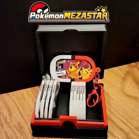 Jual Pokemon Mezastar Crimson BLACK storage box case tag isi 20 | 40 ...