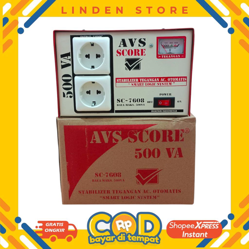 Jual Stabilizer Tegangan AC Otomatis AVS Score 500 VA SC-7608 | Shopee ...