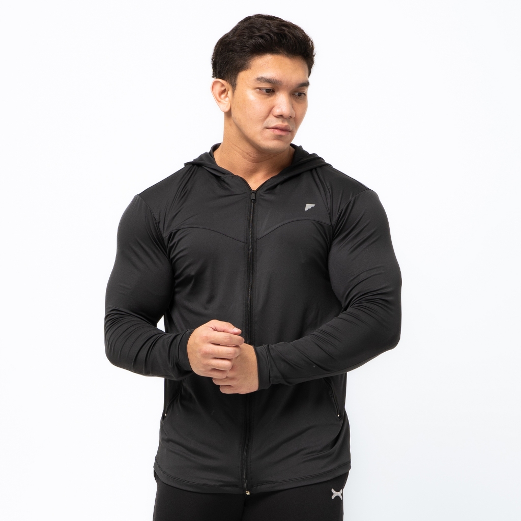 Jual Flexzone Compression Hoodie Jacket Quickdry Super Stretch FJS-014 ...