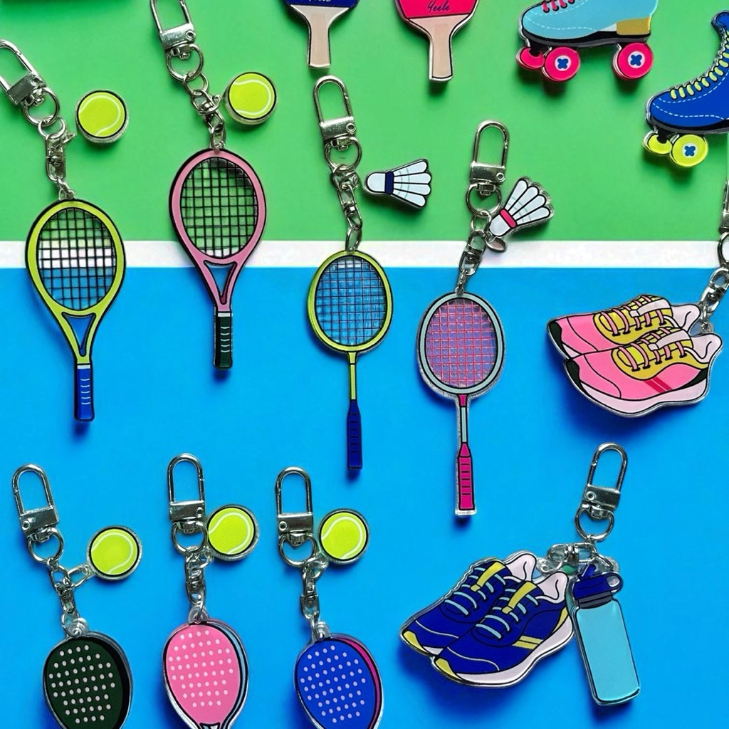 Jual Padel Tennis Badminton keychain charm by yeele | Gantungan kunci ...