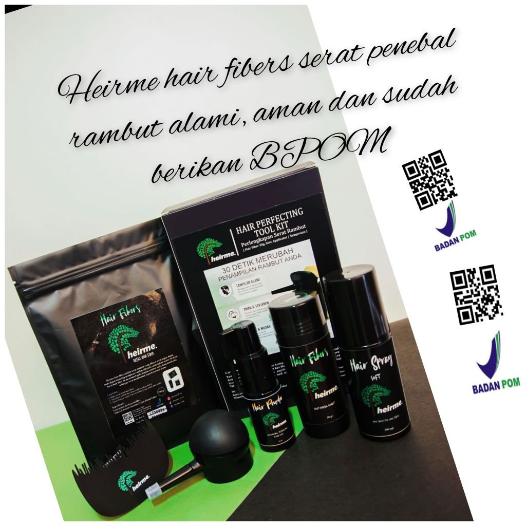 Jual heirme hair fiber serat penebal rambut penutup kebotakan dan ...