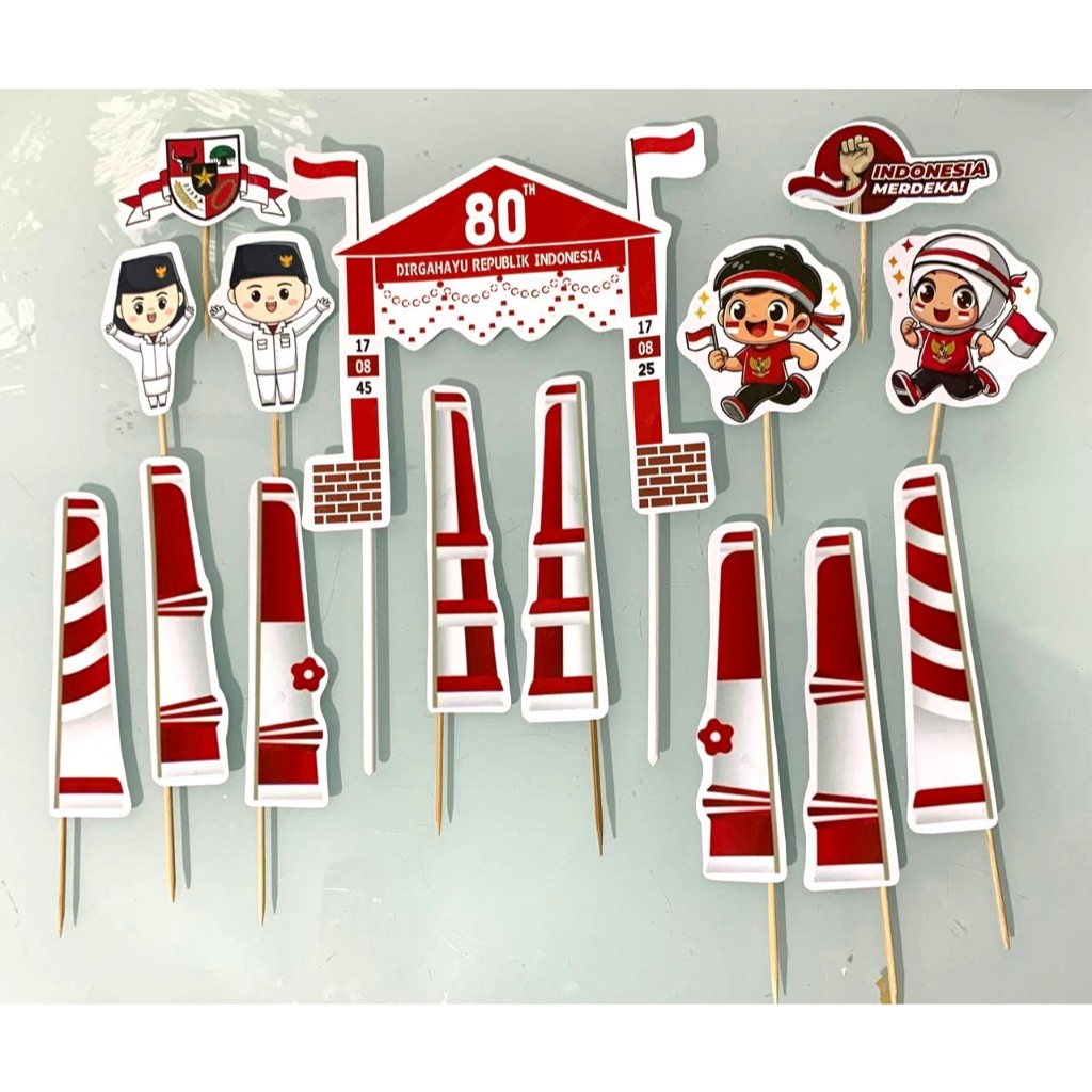 Jual Topper Cake Dirgahayu / Topper Cake Gapura / Hiasan Tumpeng ...