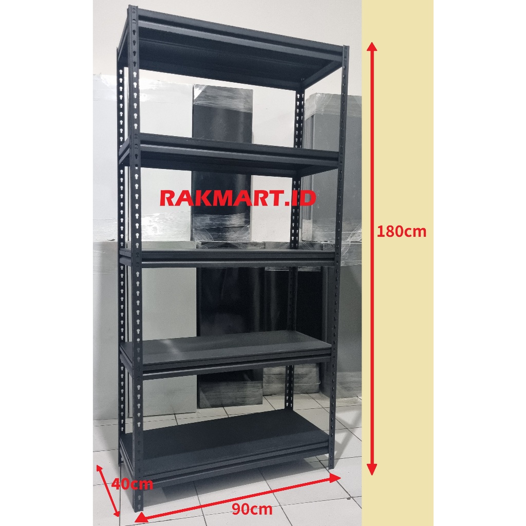 Jual [Instan]Rak 180x90x40cm 5 Tingkat | Lemari Shelving Buku Kantor ...