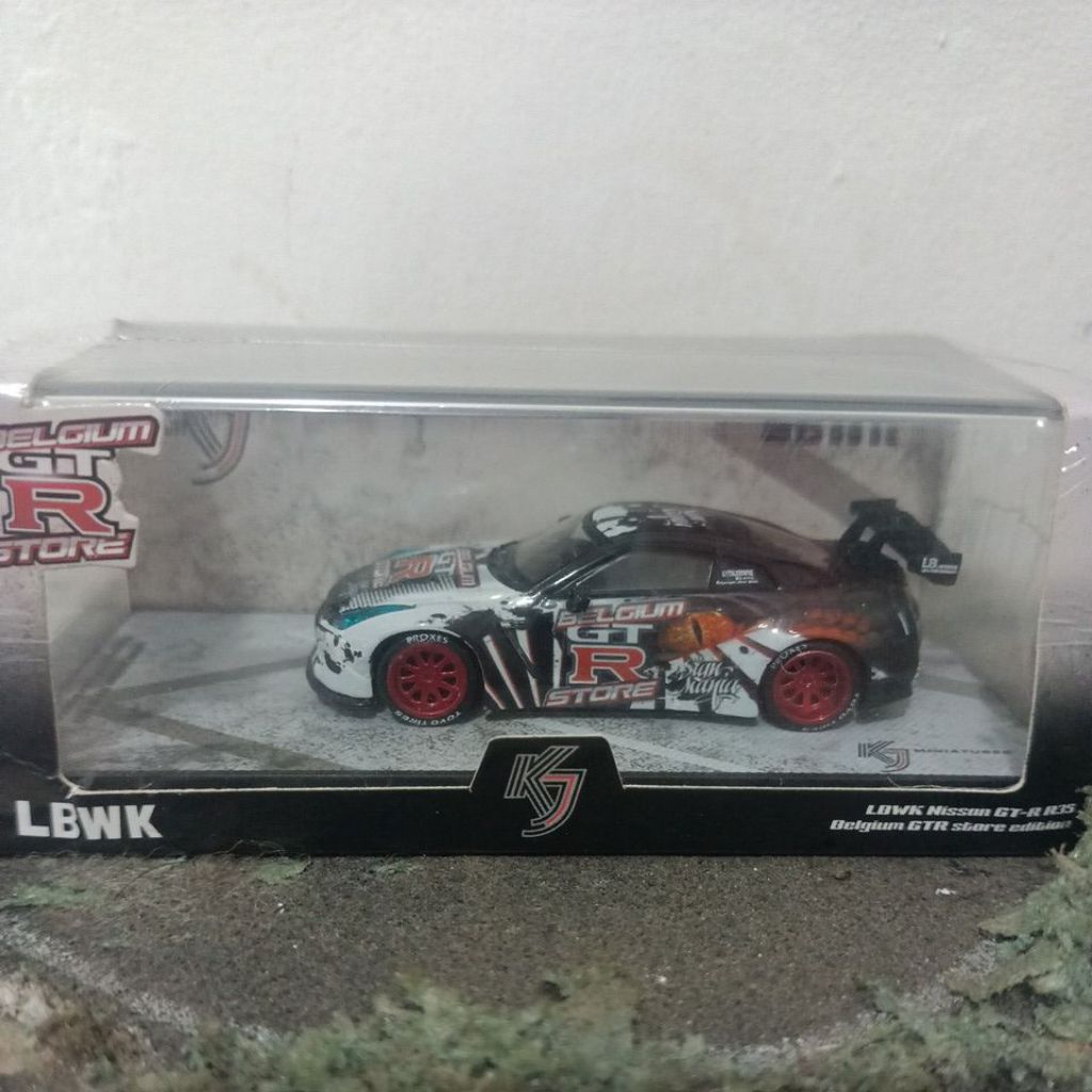 Jual KJ Miniatures/LBWK Nissan GT-R R35 Belgium GTR Store Edition (Free ...