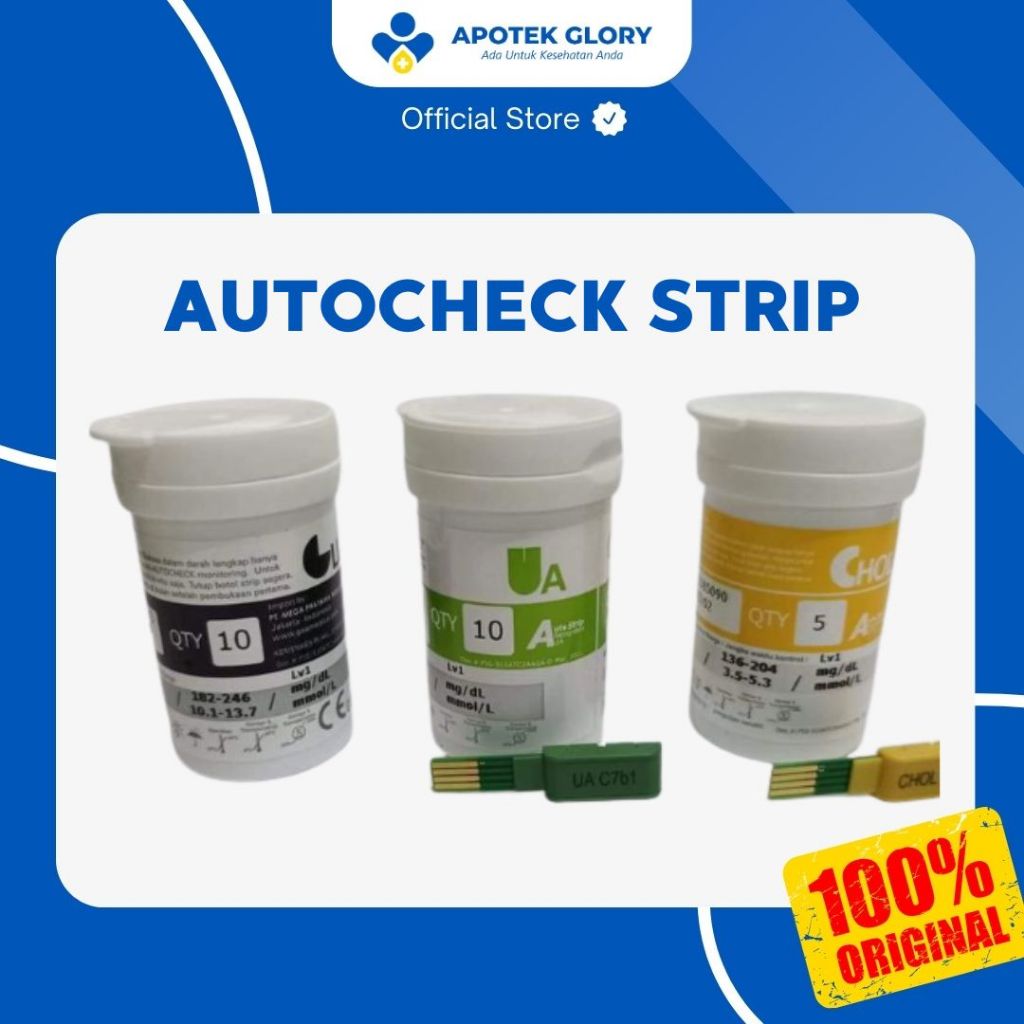 Jual AUTOCHECK STRIP ALAT UJI CHOLESTROL, ASAM URAT, GULA DARAH ...