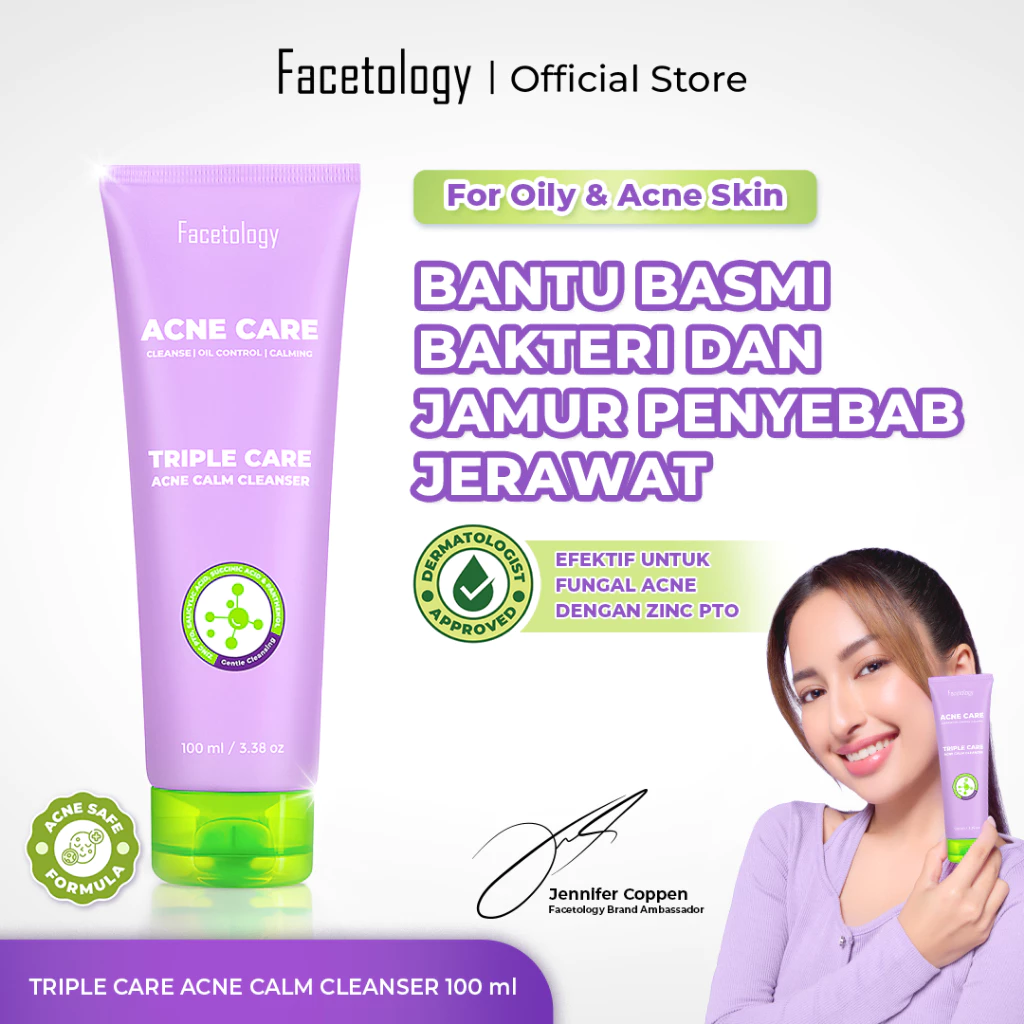 Pratinjau Facetology Triple Care Acne Calm Cleanser 100ml