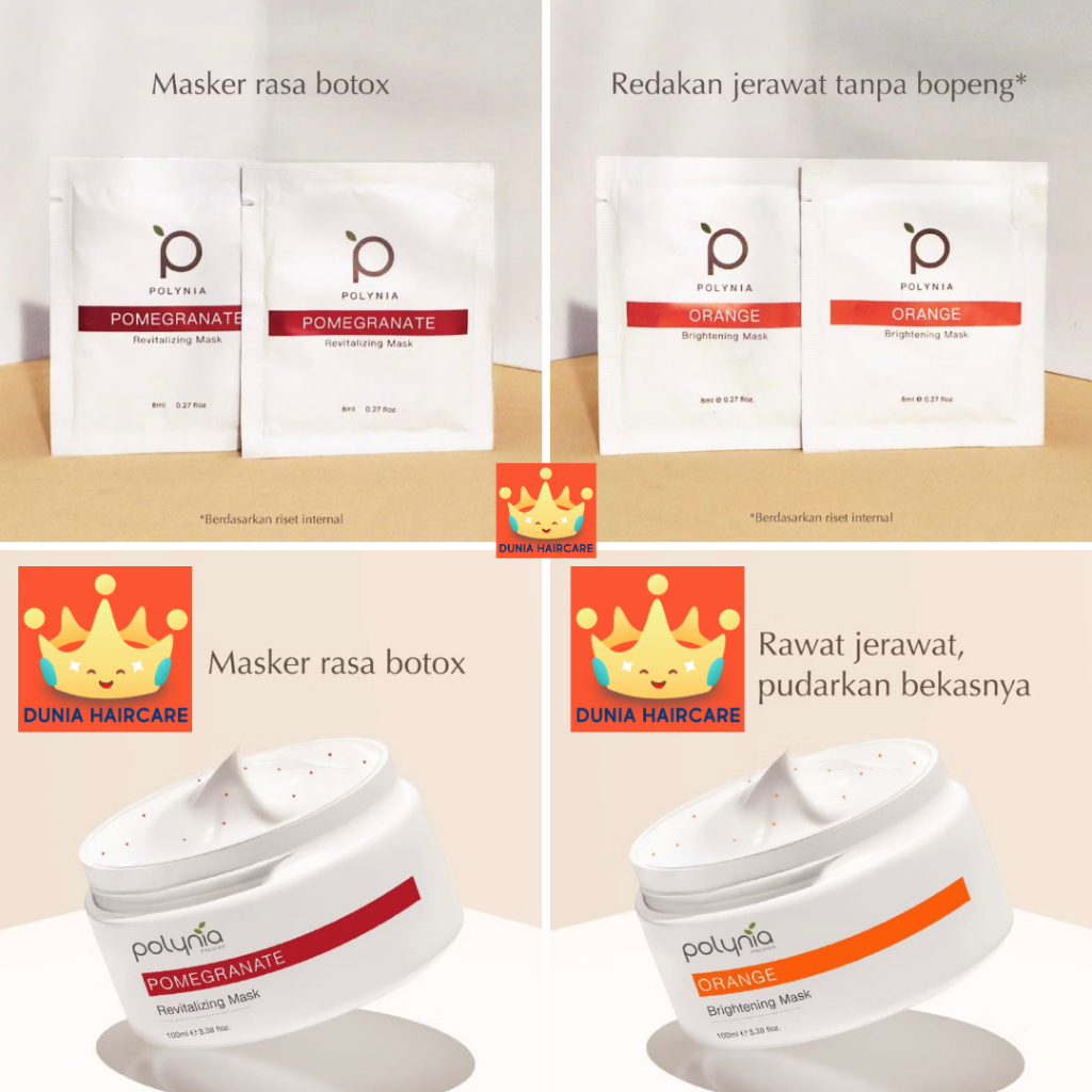Jual POLYNIA Masker Wajah POMEGRANATE / ORANGE Face Mask 100ml | Masker ...