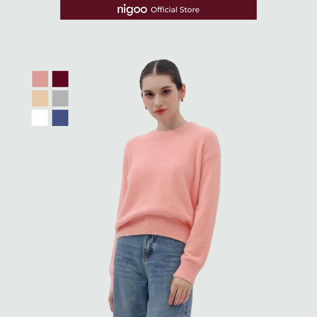 Jual NIGOO Mofumi Oversize Sweater Knitwear Wanita | Shopee Indonesia
