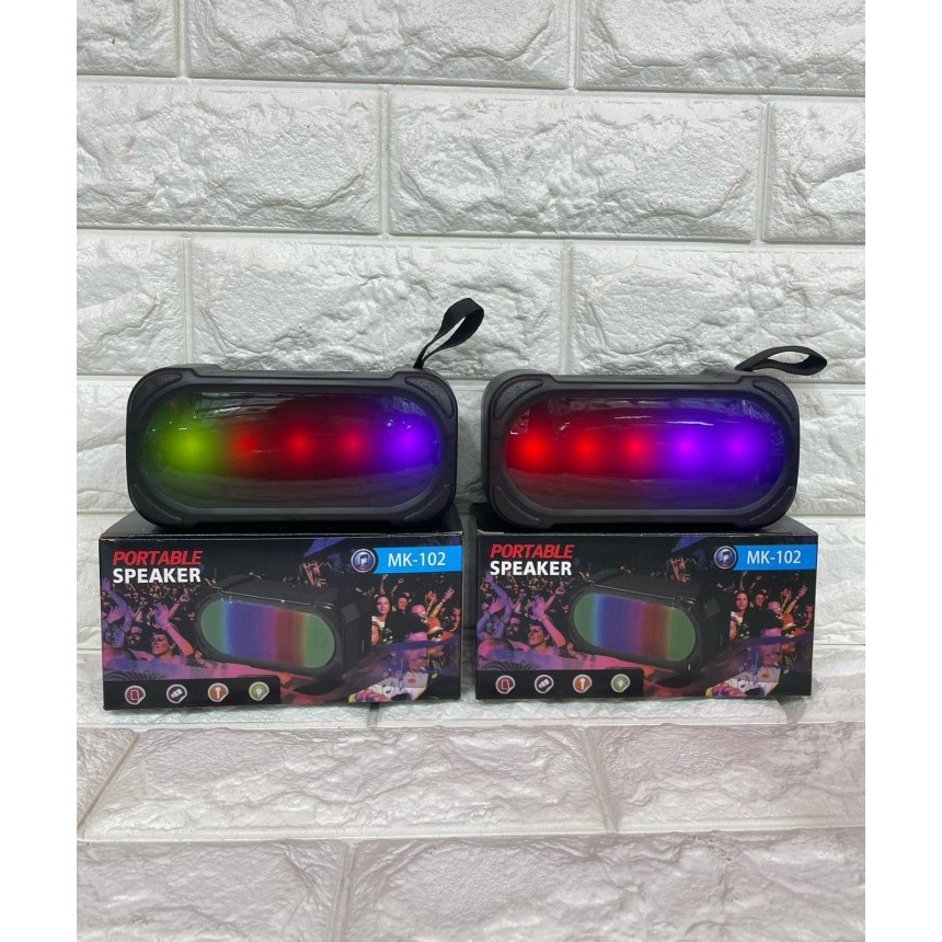 Jual Speaker Bluetooth Led RGB MK-102 Speaker Portable super Bass ...