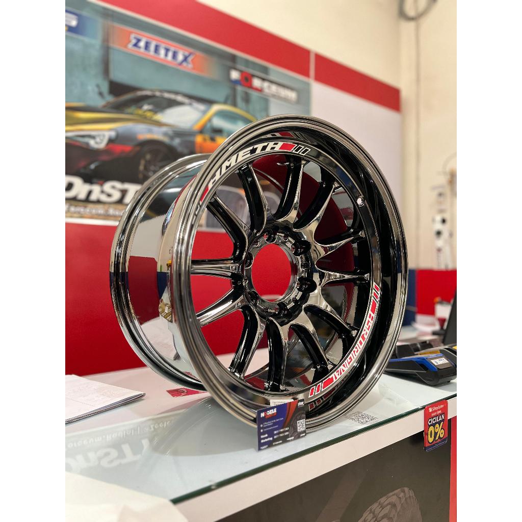 Jual Velg Racing Terbaru HSR AMETH R18 BLACK CHROME Buat Mobil Pajero ...