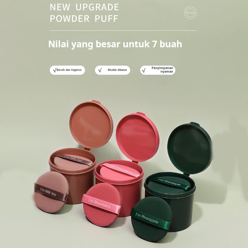 Jual 7pcs Bedak puff air cushion beauty egg powder puff kering basah ...